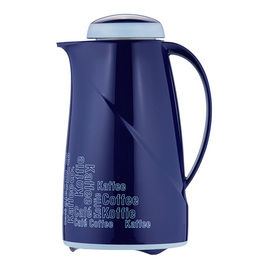 Isolierkanne WAVE COFFEE BREAK 1 ltr dunkelblau Vakuum-Hartglas Drehverschluss  H 252 mm Produktbild