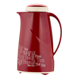 Isolierkanne WAVE TEA TIME 1 ltr rot Vakuum-Hartglas Drehverschluss  H 252 mm Produktbild