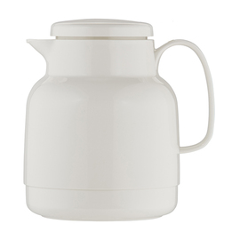 Isolierkanne MONDO 1 ltr weiß glänzend Glaseinsatz Drehverschluss  H 193 mm Produktbild