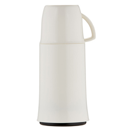 Isolierflasche ELEGANCE 0,25 ltr weiß Glaseinsatz Schraubverschluss  H 202 mm Produktbild