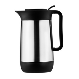 Isolierkanne CONTUR PUSH 0,6 ltr Edelstahl glänzend Vakuum-Hartglas Drehverschluss  H 211 mm Produktbild