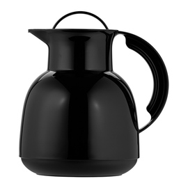 Isolierkanne RENATURE 1 ltr schwarz glänzend Vakuum-Hartglas Drehverschluss  H 214 mm Produktbild