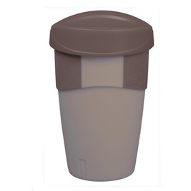 To-Go-Becher WAYCUP mocca PP braun mit Deckel 0,4 ltr | Mehrweg Produktbild