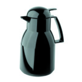 Isolierkanne TOP PUSH 1 ltr schwarz glänzend Glaseinsatz Drehverschluss  H 258 mm Produktbild