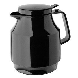 Isolierkanne TEA BOY PUSH 1 ltr schwarz glänzend Glaseinsatz Drehverschluss  H 195 mm Produktbild