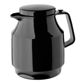 Isolierkanne TEA BOY 1 ltr schwarz glänzend Glaseinsatz Drehverschluss  H 195 mm Produktbild