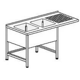 Spülcenter Abtropffläche rechts | 2 Becken L 1500 mm B 600 mm Produktbild