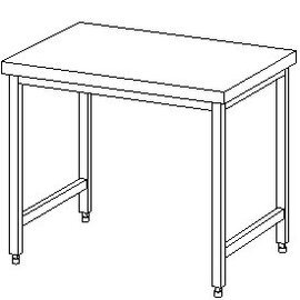 Arbeitstisch Aufkantung 40 mm hinten ohne Grundboden 1800 mm 800 mm Höhe 850 mm Produktbild