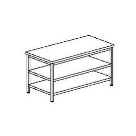 Arbeitstisch Aufkantung 40 mm hinten 1 Zwischenboden 2600 mm 700 mm Höhe 850 mm Produktbild