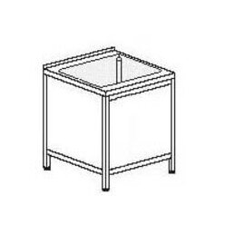 Ausgussbecken 1 Becken | 500 x 500 x 250 mm mit Flügeltür L 800 mm B 700 mm Produktbild