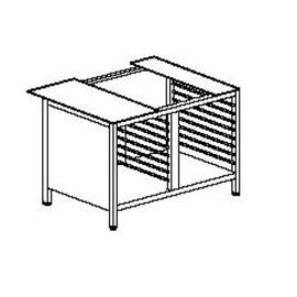 Untergestell | 3-seitig geschlossen | 14 Einschübe | 850 mm  x 695 mm  H 720 mm Produktbild