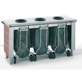 Vorsortiertisch mit 3 Müllsackständern kendaleichefarben L 1750 mm Produktbild 1 S