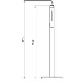 Desinfektionsmittelspender R1 Standmodell H 1078 mm Produktbild 3 S