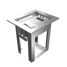 Einbau-Gläserstapelspender Edelstahl für 6 - 10 Körbe | 690 mm x 710 mm H 715 mm Produktbild