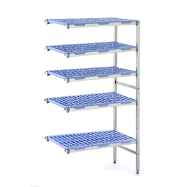 GN-Anbauregal 2050 Roste | 5 Ebenen | T 560 mm | L 649 mm | PP Roste blau Produktbild