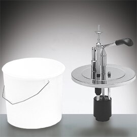 Gebäckfüller Kunststoff Edelstahl Behälter | Deckel | 1 Pumpe 5 ltr Produktbild