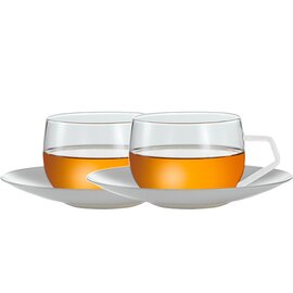 Tasse mit Untertasse, weiß für Chai, 2 Stück, Maße: Ø 176 x H 77 mm, Inhalt: 350 ml Produktbild