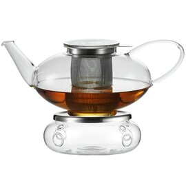 Stövchen TEA Glas mit Deckel 1300 ml | mit Stövchen Produktbild