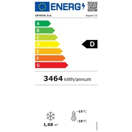 Tiefkühltruhe Aegean 25 | gewölbter Glasschiebedeckel | 1088 ltr | 2500 mm x 850 mm H 838 mm Produktbild 1 L
