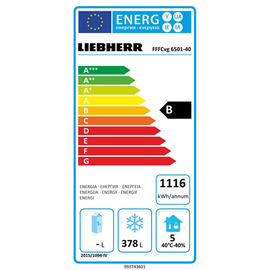 Gefrierschrank FFFCvg 6501 | Umluftkühlung | 747 mm x 769 mm H 2018 mm Produktbild 2 L