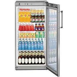 Universal-Kühlgerät mit Umluftkühlung, FKvsl 2612, Premiumline, Glastür, silber, Temperaturbereich: 0°C bis +15°C Produktbild