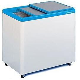 Gefriertruhe für Eiscrem und Tiefkühlkost, mit Aluminiumschiebedeckel, Temperaturbereich: -10°C bis -24°C, Brutto-/NutzInhalt: 307 / 269 l, Energieverbrauch/Jahr: 547 kWh/a Produktbild