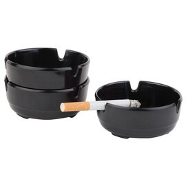 Aschenbecher CASUAL Kunststoff schwarz  Ø 80 mm  H 30 mm | 3 Stück Produktbild