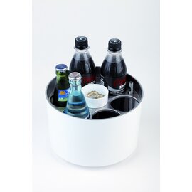Konferenzkühler Kunststoff Edelstahl weiß  Ø 230 mm  H 140 mm | passend für 6 Flaschen Produktbild