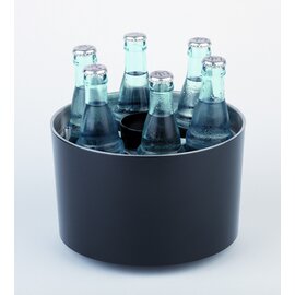 Konferenzkühler SIEGER DESIGN Kunststoff Edelstahl schwarz  Ø 230 mm  H 140 mm | passend für 6 Flaschen Produktbild