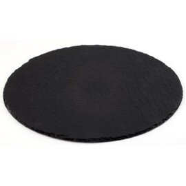 Naturschieferplatte Naturschiefer schwarz kühlbar Ø 280 mm  H 4 - 7 mm Produktbild