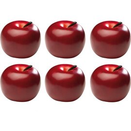 Dekorationslebensmittel Apfel Kunststoff rot | 6 Stück Produktbild