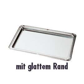 Tablett SCHÖNER ESSEN Edelstahl Reliefrand L 350 mm B 240 mm