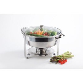 Chafing Dish VEGGIE abnehmbarer Deckel Glasdeckel 4 ltr  Ø 350 mm  H 280 mm Produktbild