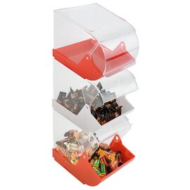 Universalbox Kunststoff transparent weiß | 1 Ablagefläche | 230 mm  x 145 mm  H 150 mm Produktbild