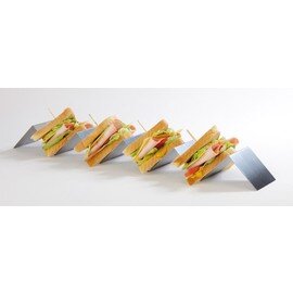 Snackpresenter Edelstahl | 4 Ablageflächen | 560 mm  x 80 mm  H 55 mm Produktbild