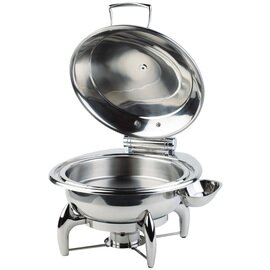 Chafing Dish GLOBE abnehmbarer Deckel Scharnierdeckel 6 ltr  Ø 350 mm  L 500 mm  H 340 mm Produktbild