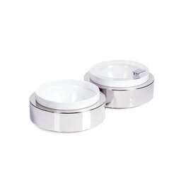 Bowl Box L Basis | Schale Kunststoff Edelstahl weiß Ø 265 mm  H 60 mm Produktbild