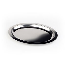 Tablett tief FINESSE Edelstahl oval  L 500 mm  x 360 mm  H 26 mm Produktbild