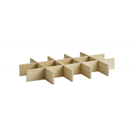 Einsatz für GN 1/1 Holzbox Eichenholz (geölt), Fächer: 9,5 x 9,5 cm, Höhe 6 cm Produktbild