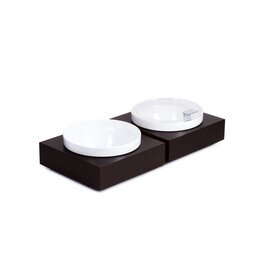 Bowl Box L Basis | Schale | Deckel Kunststoff Holz weiß wengefarben quadratisch Produktbild