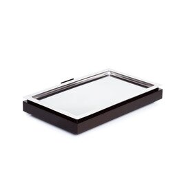 Kühlplatte GN 1/1 Set 1 Basis | Tablett | Akku Edelstahl Holz wengefarben  L 530 mm  B 235 mm  H 85 mm Produktbild