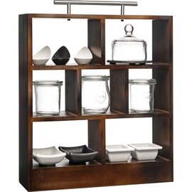 High Tea Rack 7 Fächer dunkelbraun  L 340 mm  B 100 mm  H 380 mm Produktbild