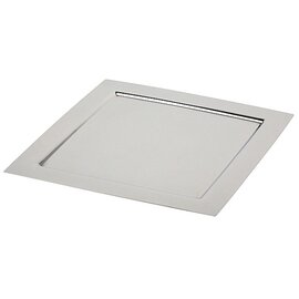 Tablett "square", quadratisch, Edelstahl poliert, ca. 33 x 33 cm, 9 Schälchen, Melamin, weiß , 9 x 9 cm Produktbild
