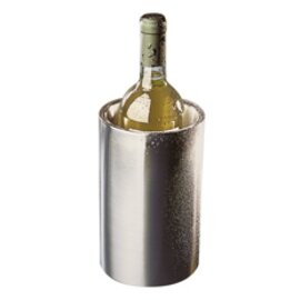 Flaschenkühler, Ø 10 cm, H 17 cm, Edelstahl mattiert, doppelwandig für beste Isoliereigenschaften, im Geschenkkarton, für 0,5 Ltr-Flaschen Produktbild
