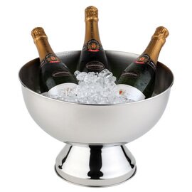 Champagnerkühler, Edelstahl poliert, Rand eingerollt, Ø 33 cm, H 22 cm Produktbild