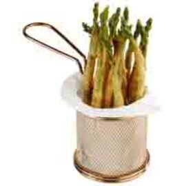 Servier-Frittierkorb SNACKHOLDER Edelstahl kupferfarben Ø 90 mm H 85 mm Produktbild