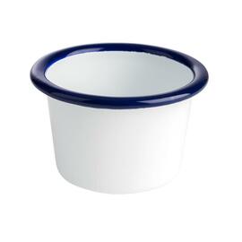 Schale 0,08 ltr Ø 70 mm ENAMELWARE Emaille weiß | blau H 45 mm Produktbild