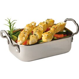 Mini-Servierpfanne SNACKHOLDER  • Edelstahl | 145 mm  x 95 mm  H 45 mm Produktbild