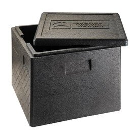 Thermo-Box PIZZA schwarz 37,5 ltr  | 410 mm  x 410 mm  H 375 mm Produktbild