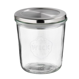Weck-Glas mit Edelstahldeckel 2er-Set 0,58 ltr Ø 110 mm H 110 mm Produktbild